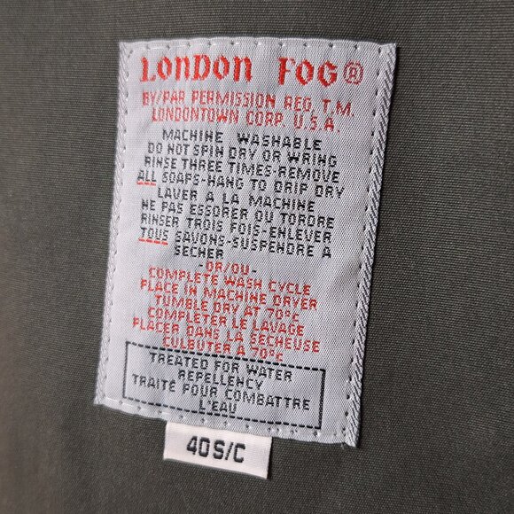 London Fog Classic Double Breasted Trench Coat - Picture 5 of 7